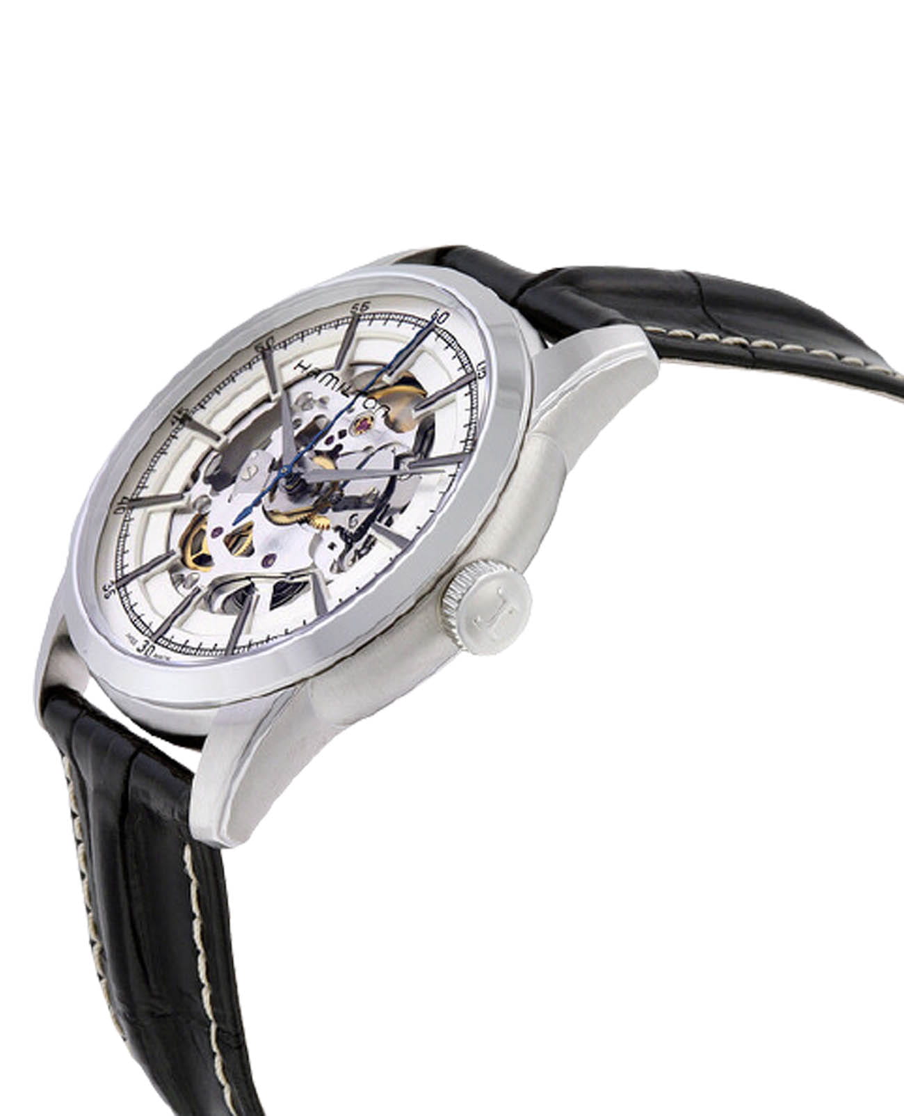 Оригинальные часы Hamilton Hamilton American Classic RailRoad Skeleton Auto H40655751 механические калибр механизма h-10-s общий вид